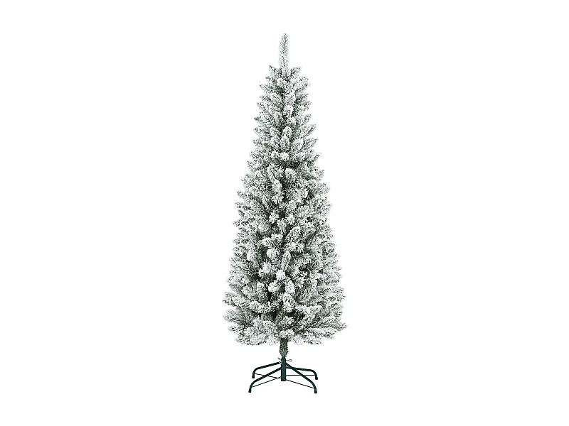 Árbol de Navidad Homcom 479 ramas con efecto nevado verde Ø65x180 cm