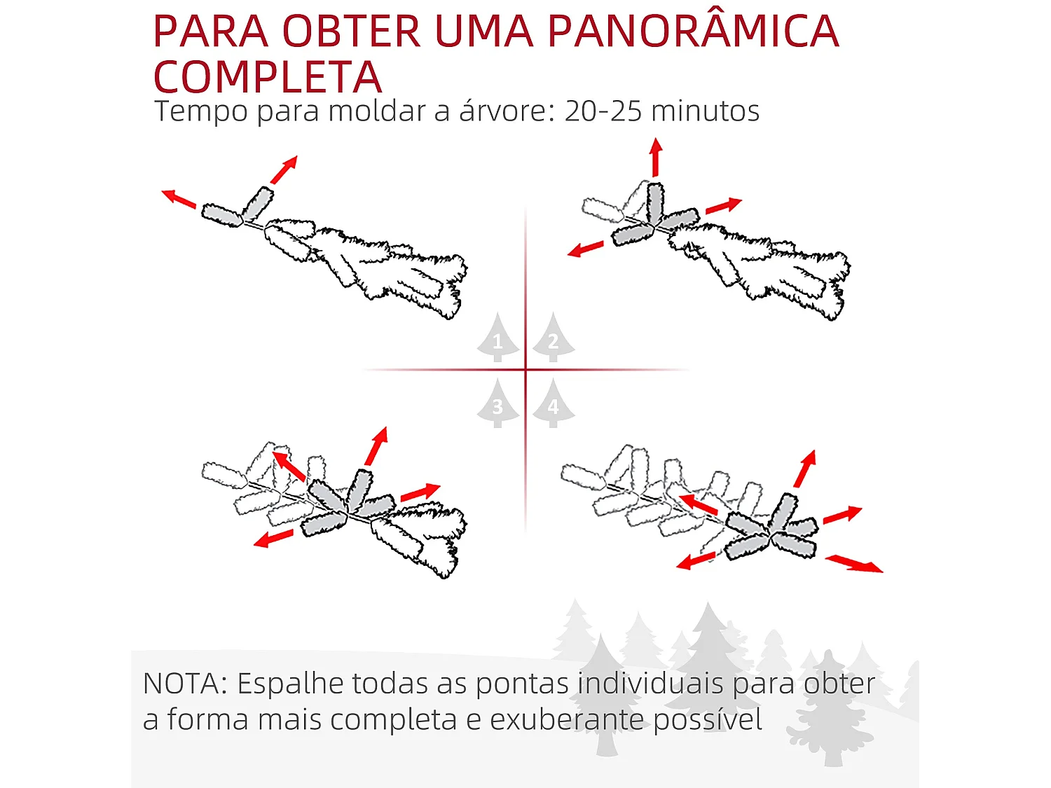 Árvore de Natal Artificial Toulon 225 cm com 706 Ramos e 56 Pinhas - Slim e Elegante
