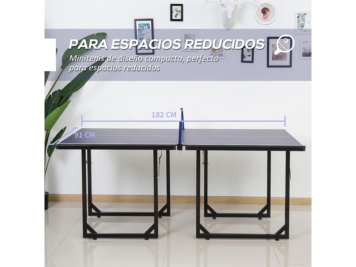 Mesa de Ping Pong Dobrável Profissional Azul 182x91x76 cm com Rede e Estrutura de Aço