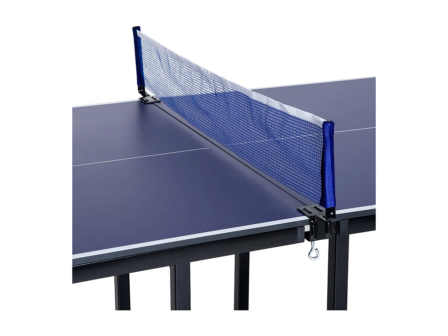 Mesa de ping pong Homcom plegable con red azul 76x91x182 cm