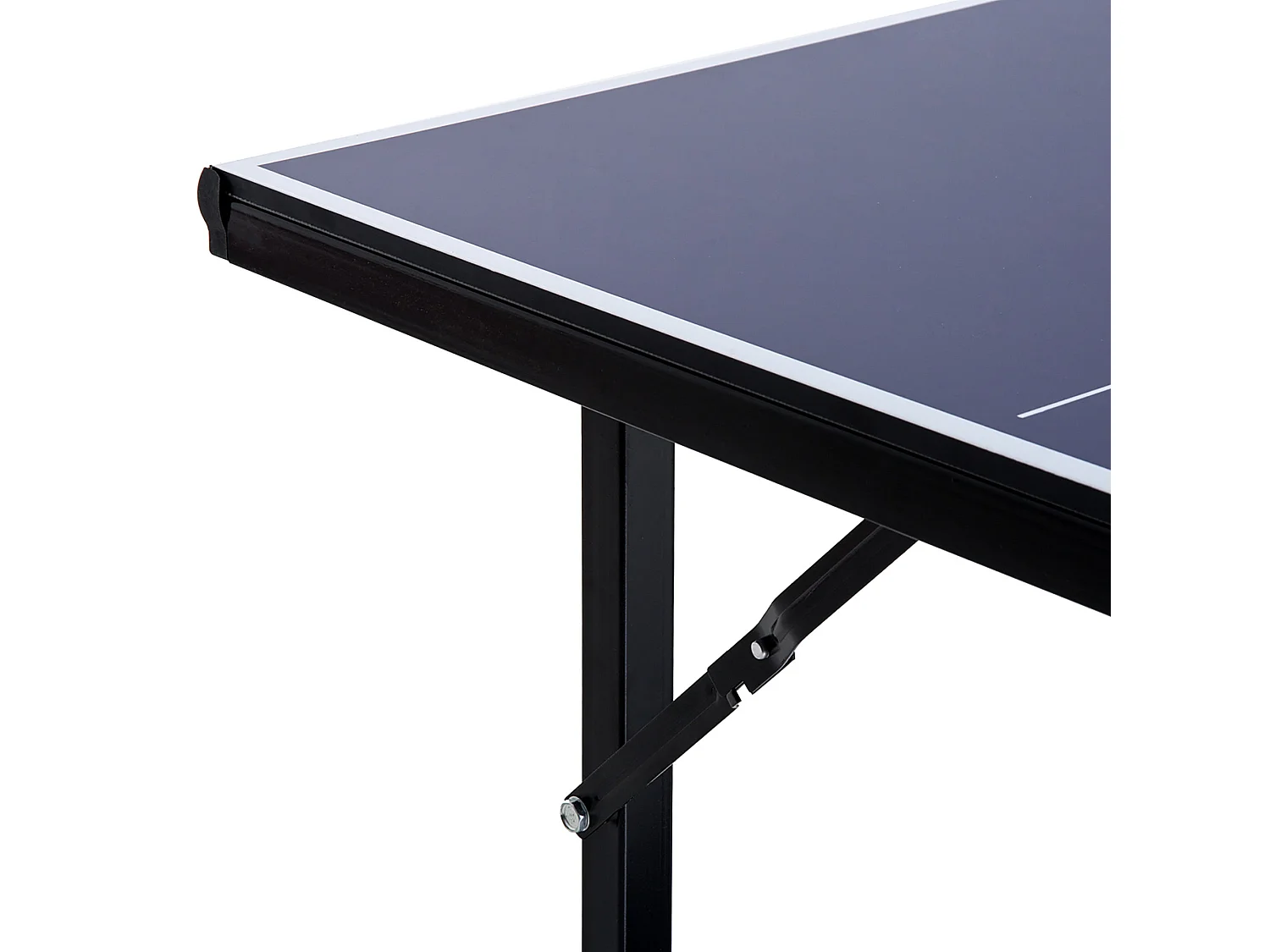 Mesa de ping pong Homcom plegable con red azul 76x91x182 cm