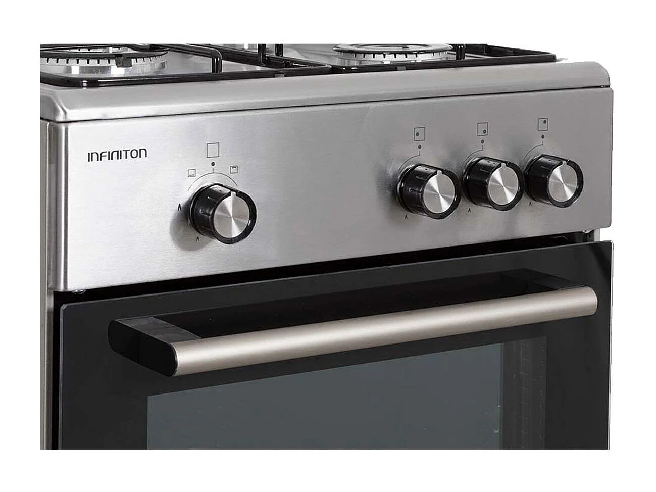 Cocina de gas con horno Infiniton CC57TAC 43L 3 fuegos inox 49 cm