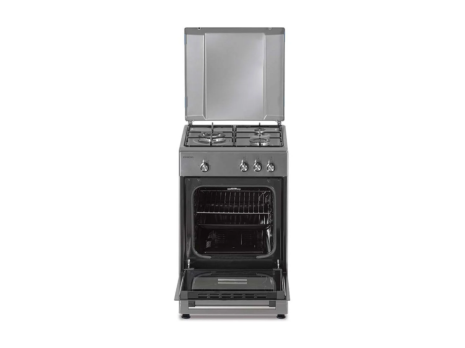 Cocina de gas con horno Infiniton CC57TAC 43L 3 fuegos inox 49 cm