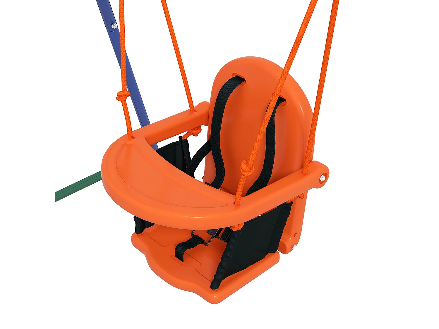 Columpio Speed Outsunny silla 2 en 1 +6M multicolor 182x180x160 cm