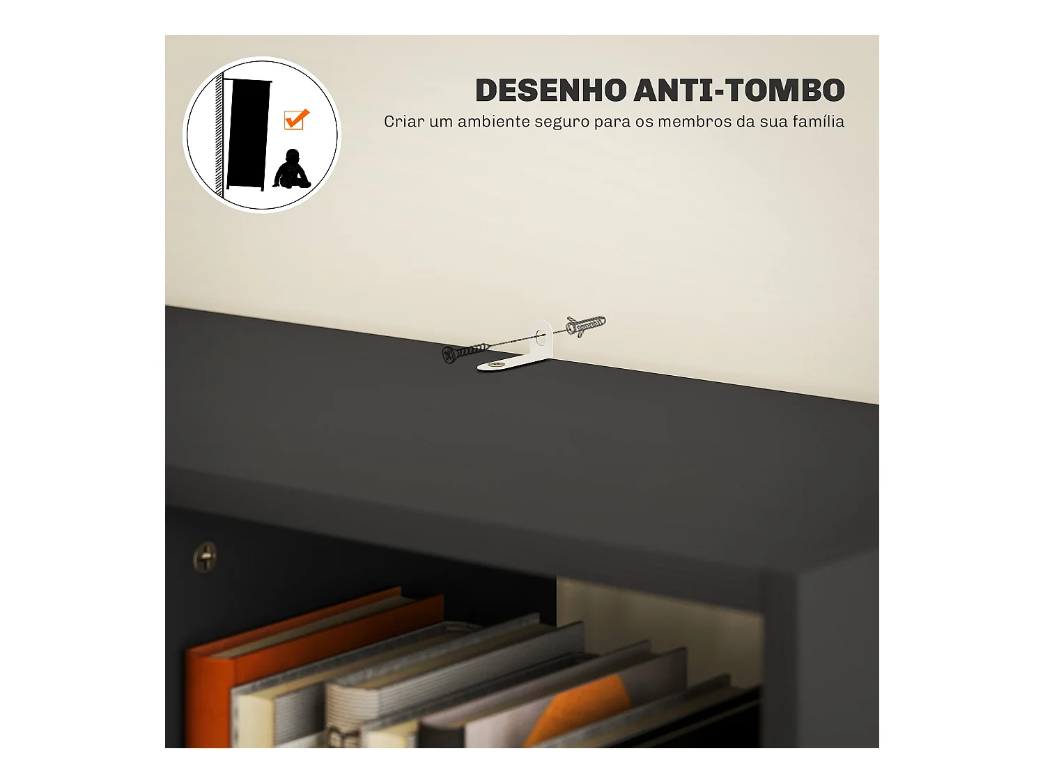 Estantería Color Homcom 9 compartimentos + 1 cajón negro 158x60x26 cm