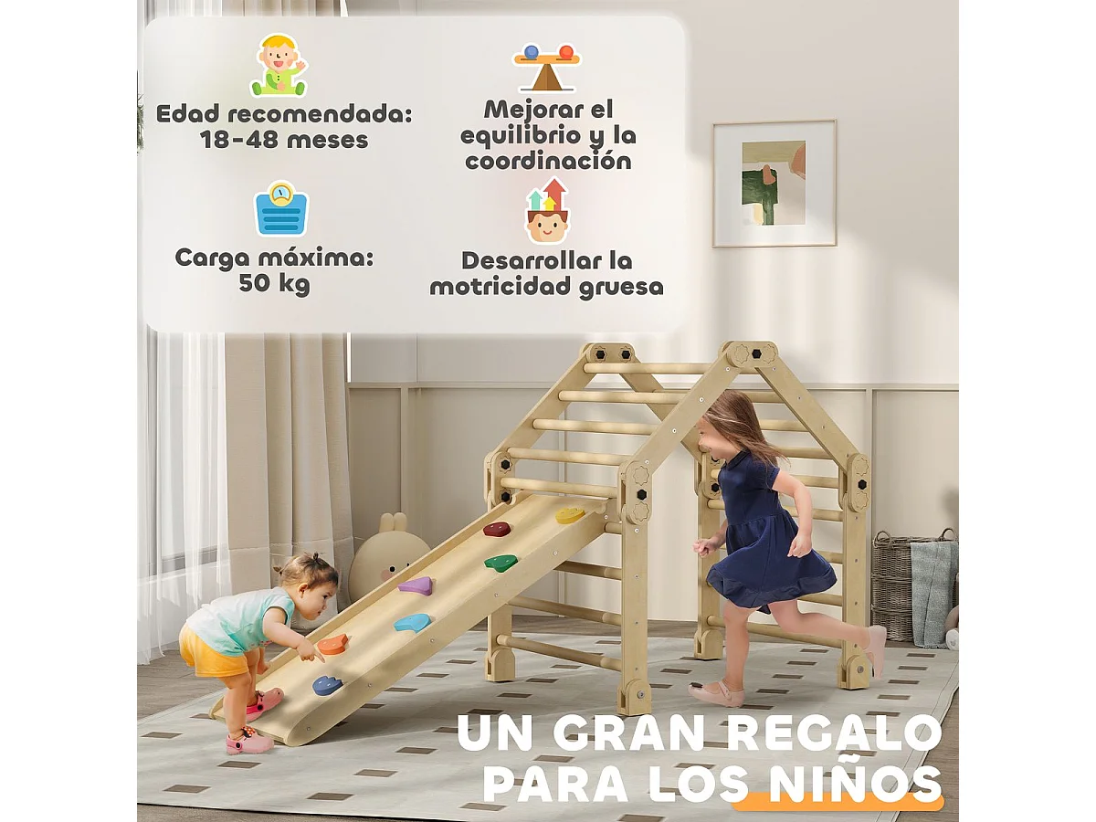 Juego de escalada infantil Aiyaplay 1-4 años multicolor 89x175x70 cm