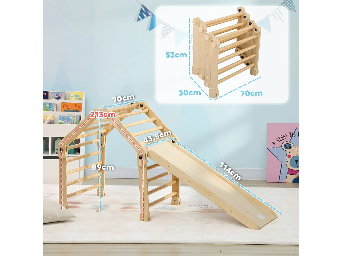 Juego de escalada infantil Aiyaplay 1-4 años multicolor 89x175x70 cm