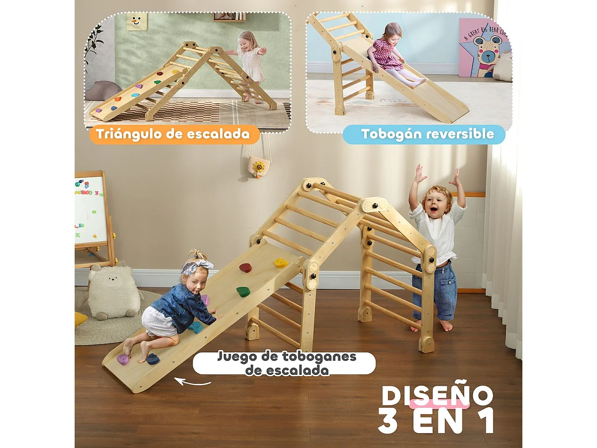 Juego de escalada infantil Aiyaplay 1-4 años multicolor 89x175x70 cm