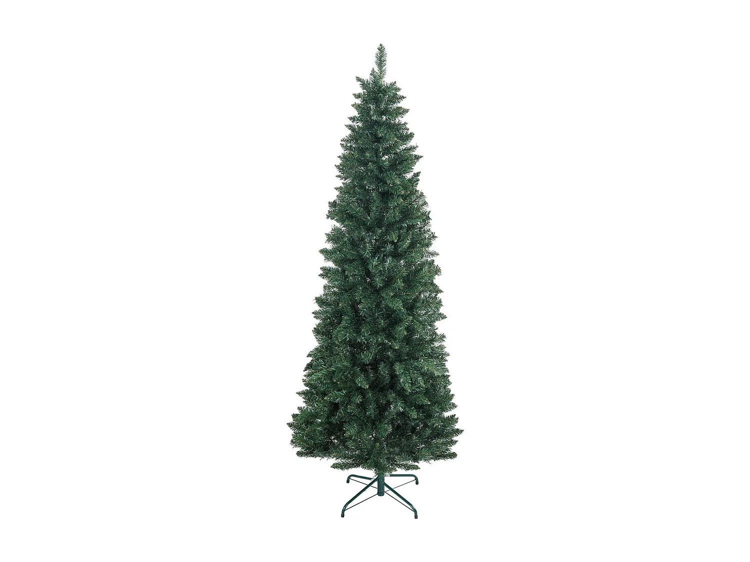 Árbol de Navidad Homcom 687 ramas base plegable verde Ø75x210 cm