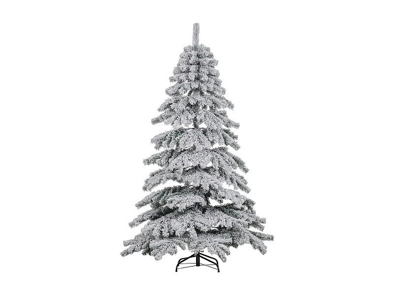 Árvore de Natal 180 cm com Neve Artificial e 627 Pontas de PVC - Decoração Elegante para Interiores Verde e Branco