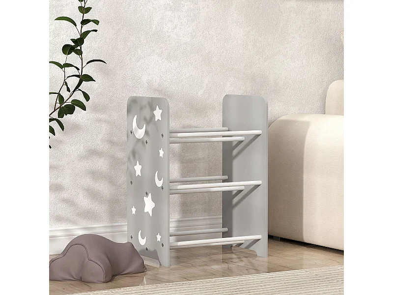 Estantería infantil Yoyó Aiyaplay 6 cajas +3A gris 60x43x30 cm