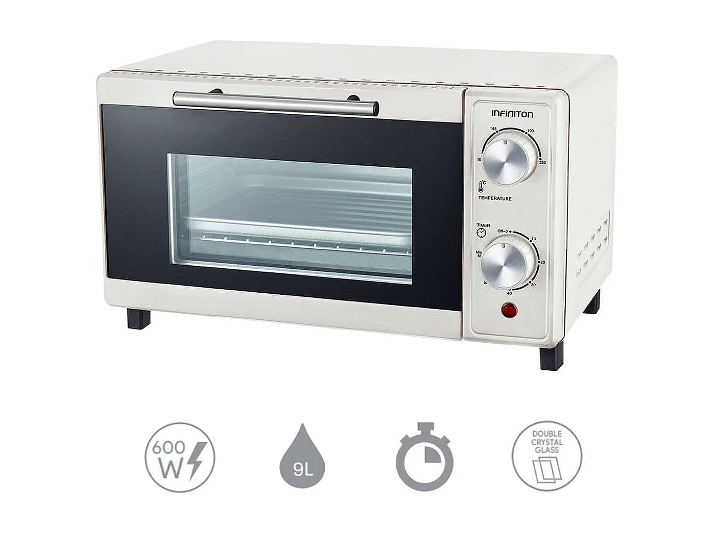 Horno de sobremesa Infiniton HSM-70B09 600W 9L blanco