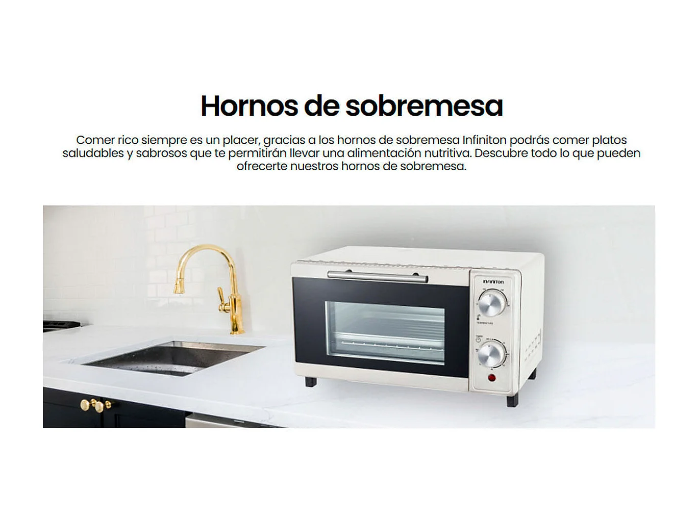 Horno de sobremesa Infiniton HSM-70B09 600W 9L blanco