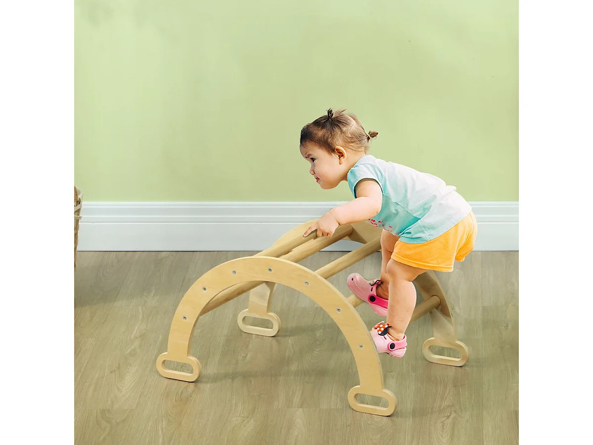 Arco de escalada infantil Aiyaplay 1-4 años natural 36x68x42 cm
