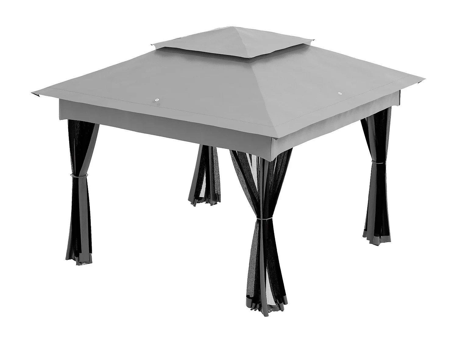 Carpa Baguo Outsunny plegable 4 mosquiteras gris claro 270x325x325 cm