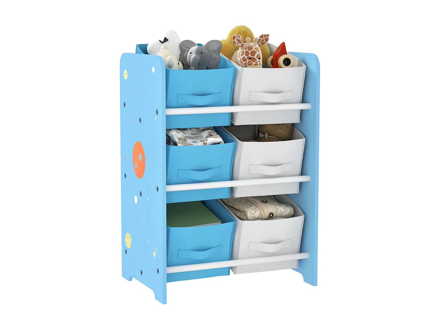 Estantería infantil Yoyó Aiyaplay 6 cajas +3A azul 60x43x30 cm