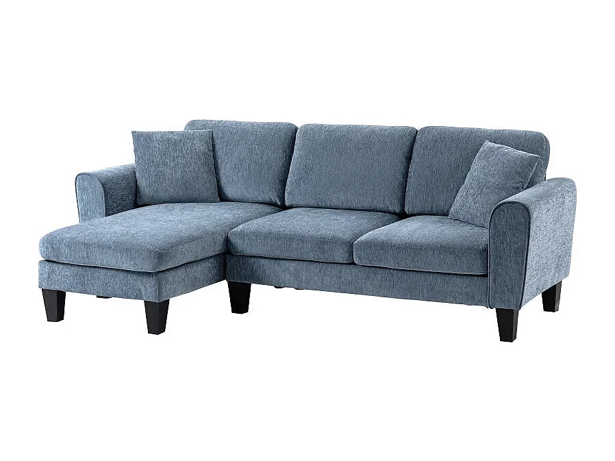Sofá Chaise Longue Reversível em L com Almofadas - Conforto e Estilo para sua Sala de Estar