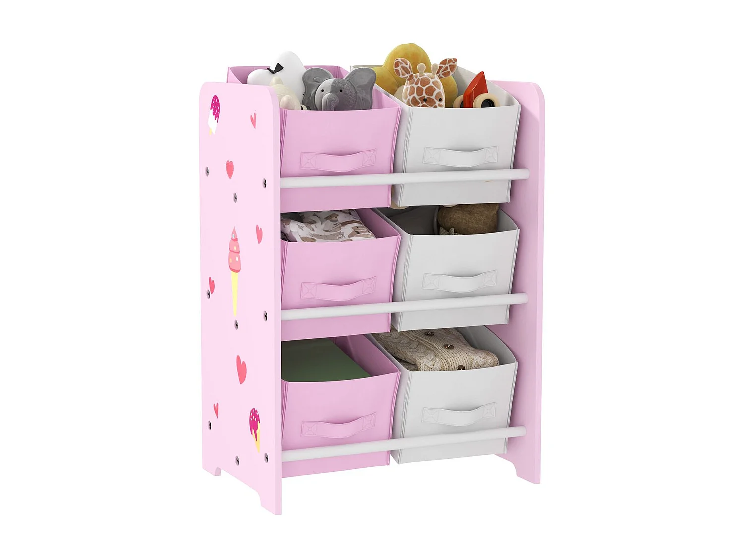 Estantería infantil Yoyó Aiyaplay 6 cajas +3A rosa 60x43x30 cm