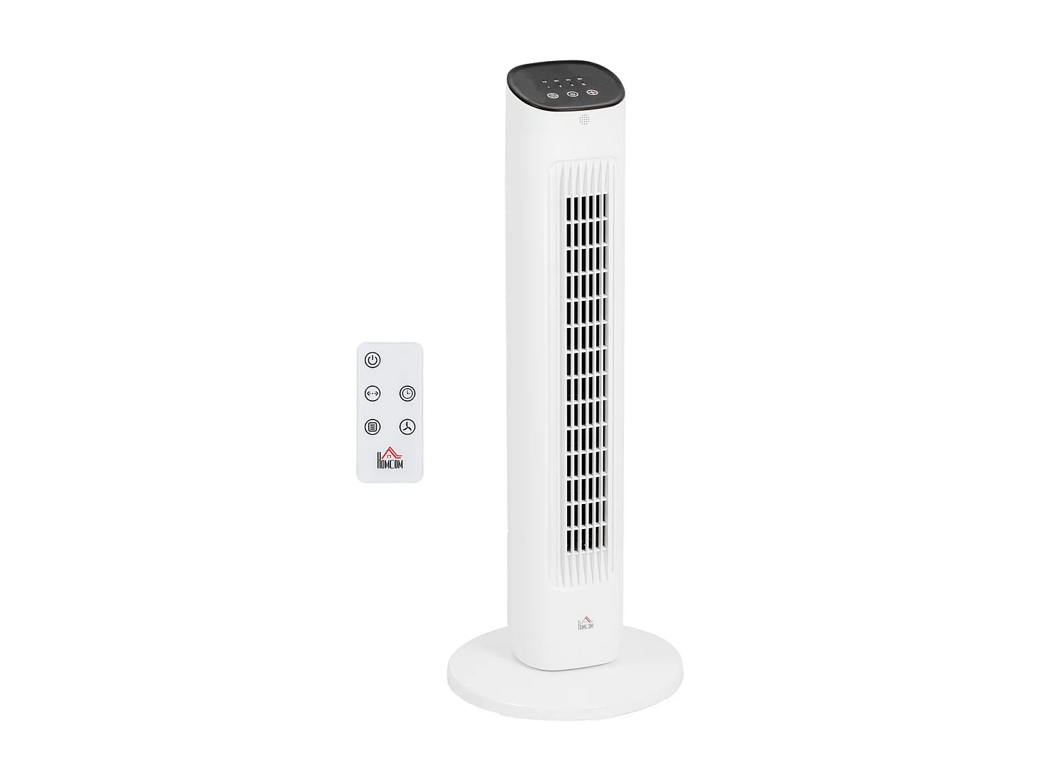 Ventilador de torre Homcom 50W con mando a distancia 3 velocidades blanco 78 cm