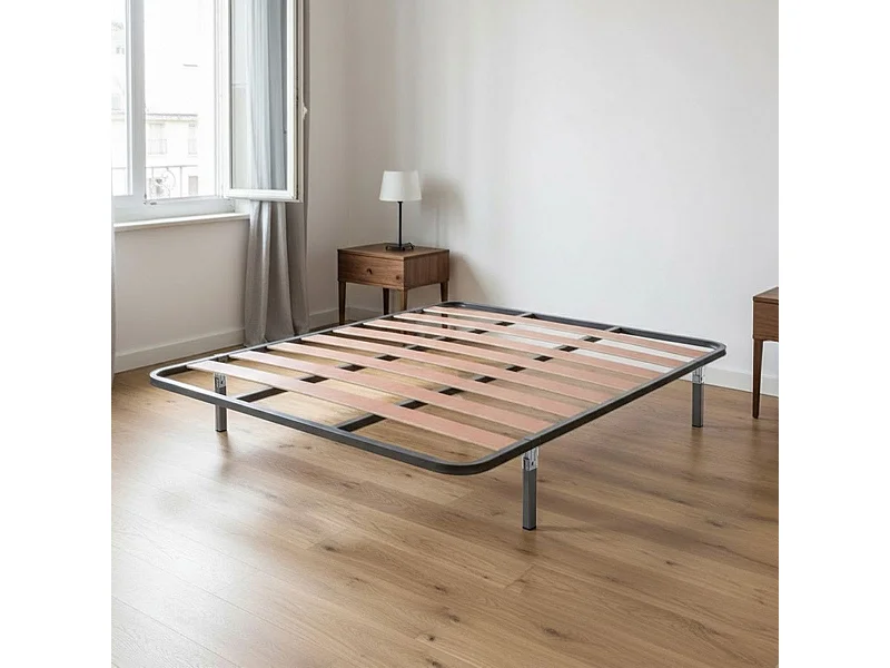 Somier de lamas Basic con patas 135x190 cm