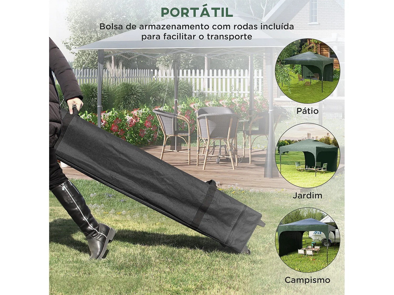 Toldo Retrátil de Parede Ferrara - Proteção Solar e Estilo Elegante para Exteriores