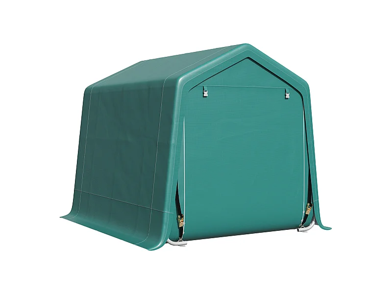 Cobertizo Caraz Outsunny lona impermeable verde 200x240x200 cm