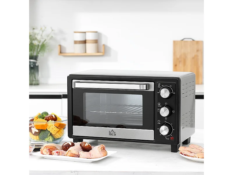 Mini Forno Elétrico 16L com 3 Modos de Cozimento e Temperatura Ajustável até 230°C
