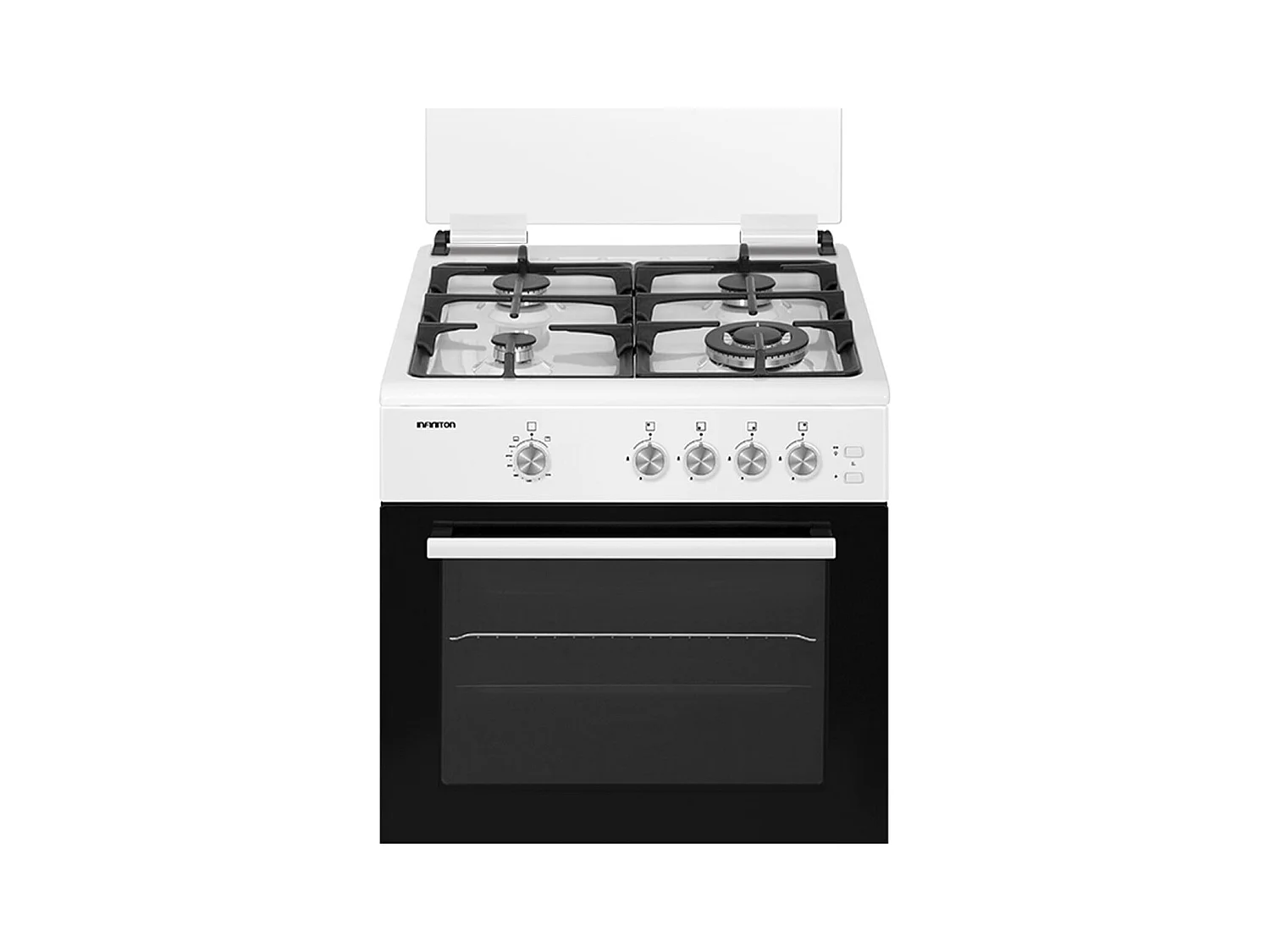 Cocina de gas con horno Infiniton CC60BLE 55L 4 fuegos con tapa blanco 59,8 cm