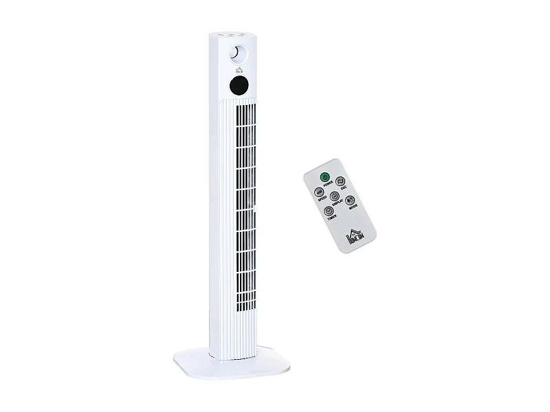 Ventilador de torre blanco 31.5x31.5x96 cm HOMCOM