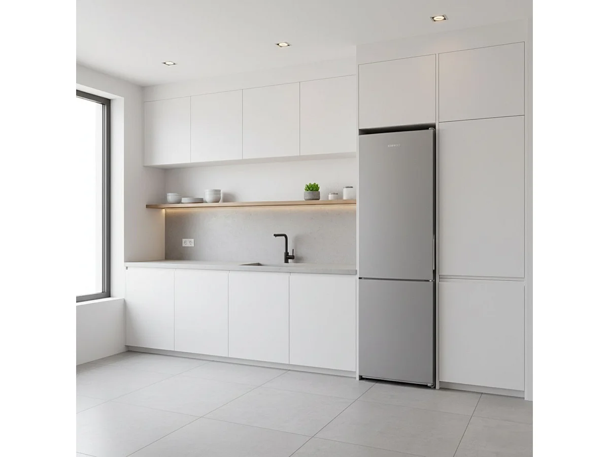 Frigorífico combi Edesa EFC-1821 NF EX Total No Frost 310L E gris 188 cm