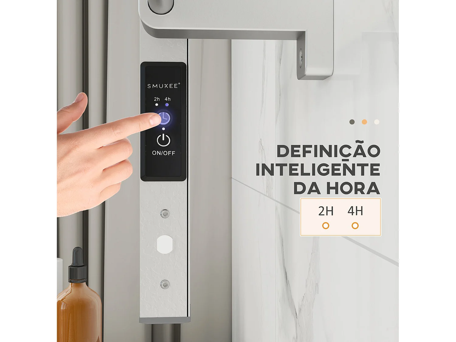 Toalheiro Elétrico ThermoLux 150W com 8 Barras - Montável na Parede ou Solo - Design Moderno em Prata