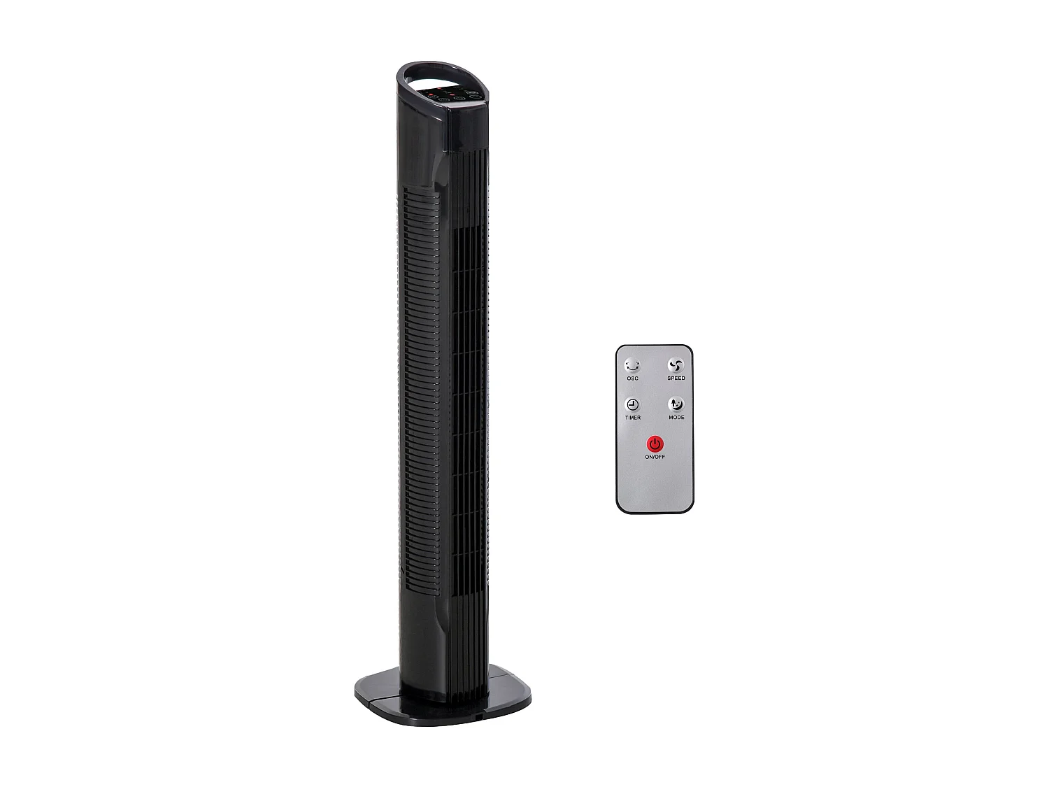 Ventilador de torre Borgoña Homcom 3 modos + 3 velocidades negro 78,5 cm