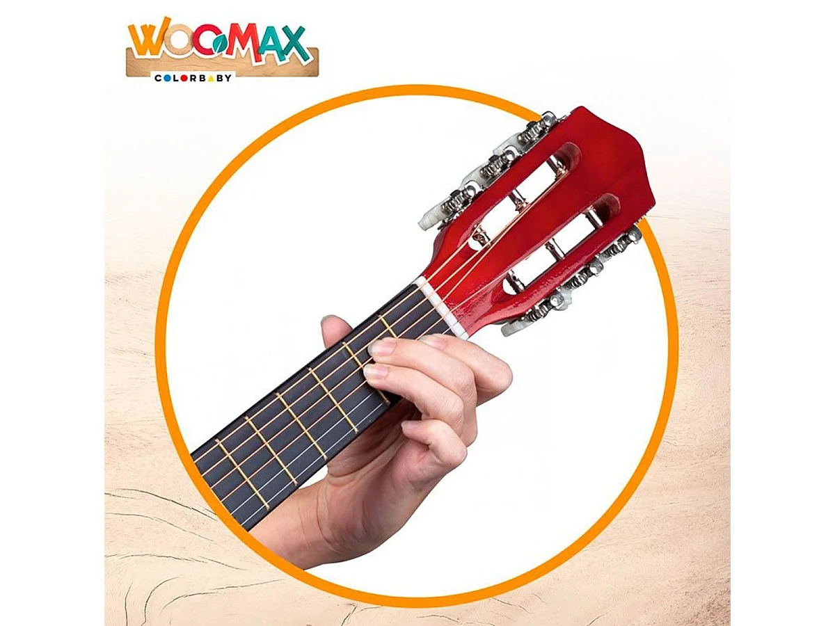 Guitarra española infantil Woomax 6 cuerdas +4A marrón 76x26x8 cm