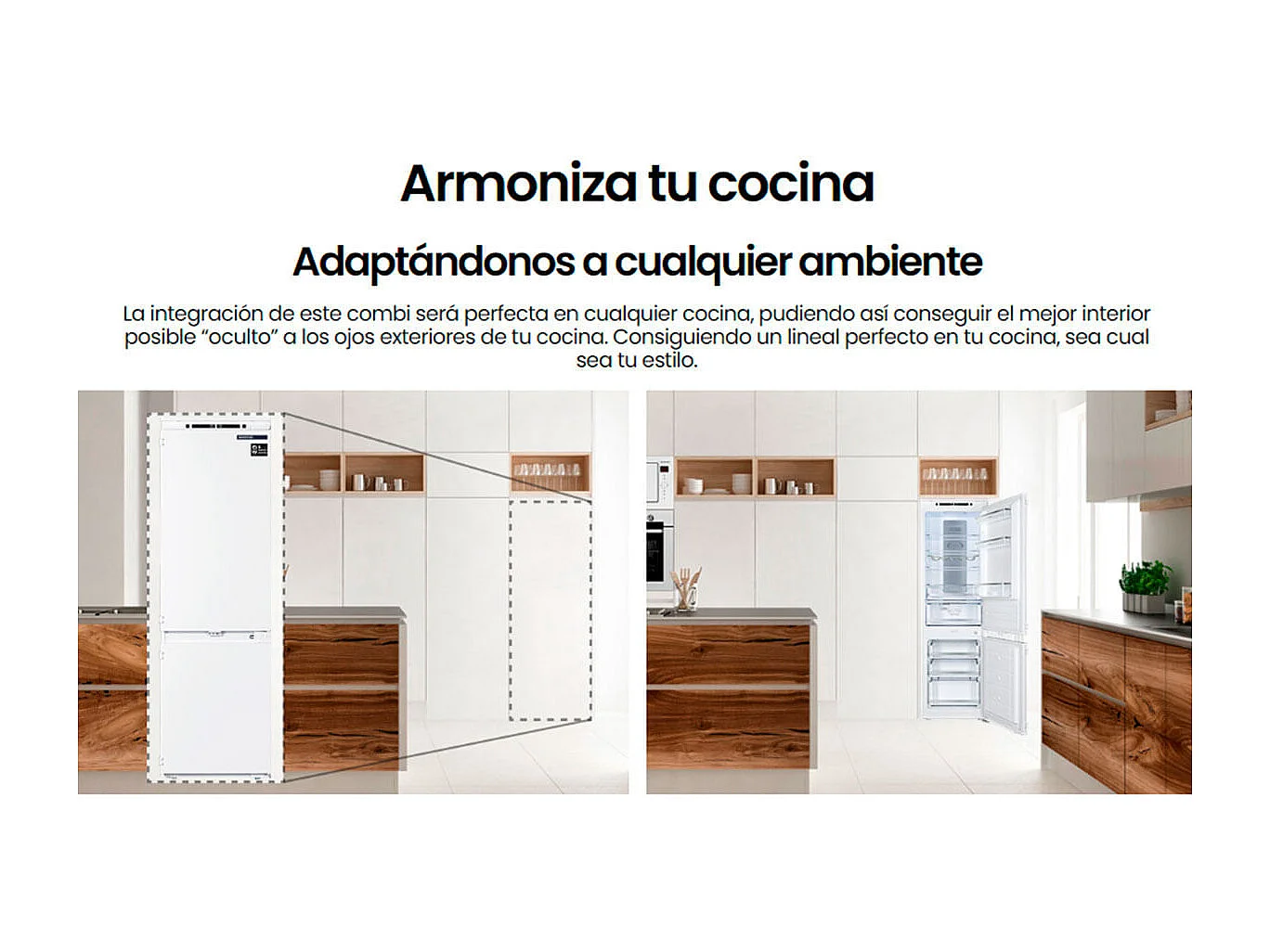 Frigorífico combi integrable Infiniton FGC-BB178 No Frost Metal 244L E blanco 176,9 cm