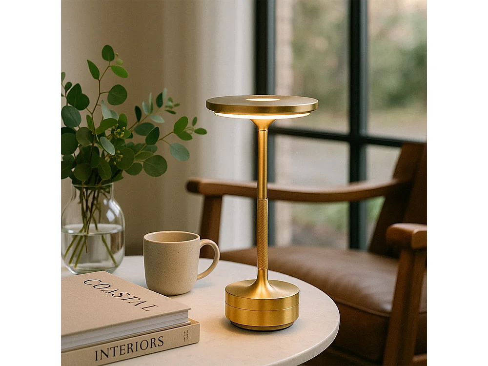 Lámpara de mesa LED portátil - recargable por USB - Yurea Plata