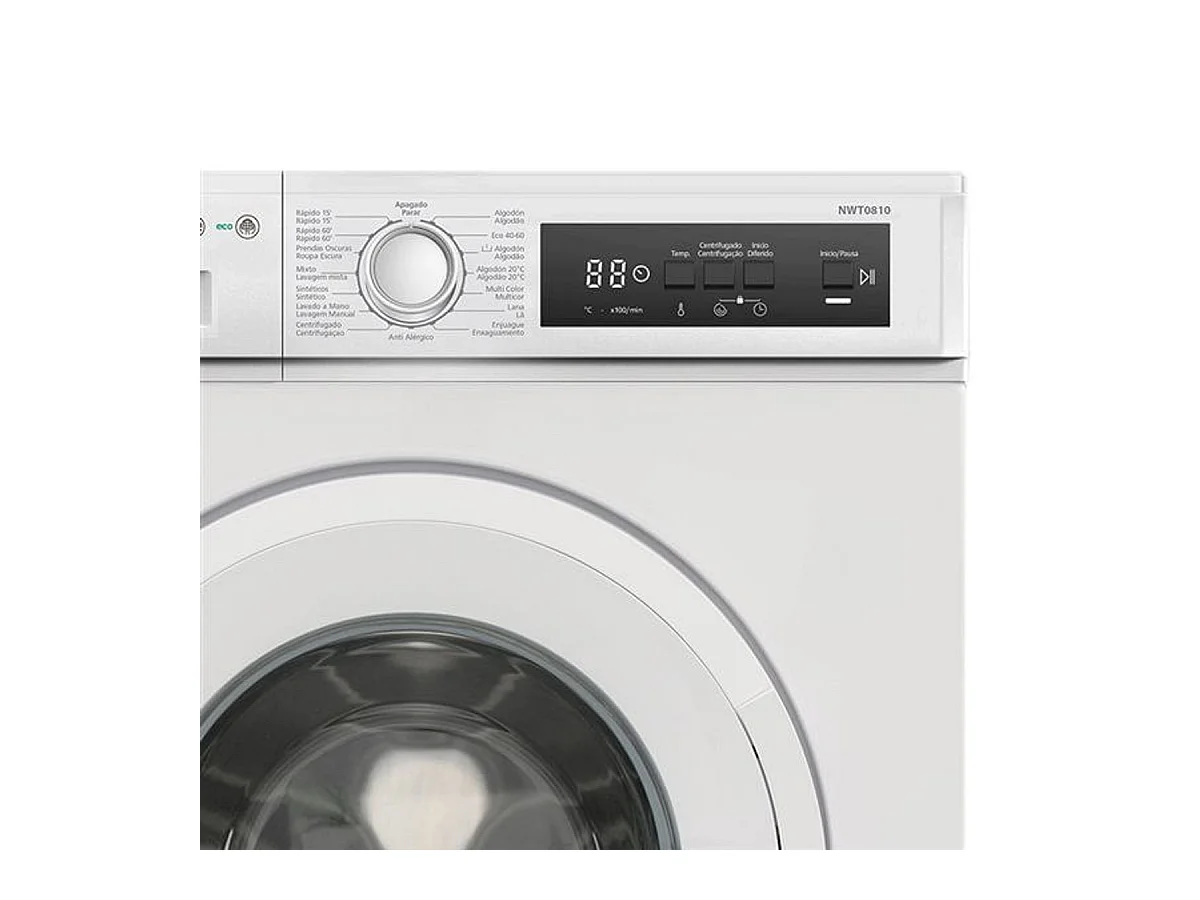 Lavadora carga frontal New Pol NWT0810 8Kg 1000 rpm D Blanco