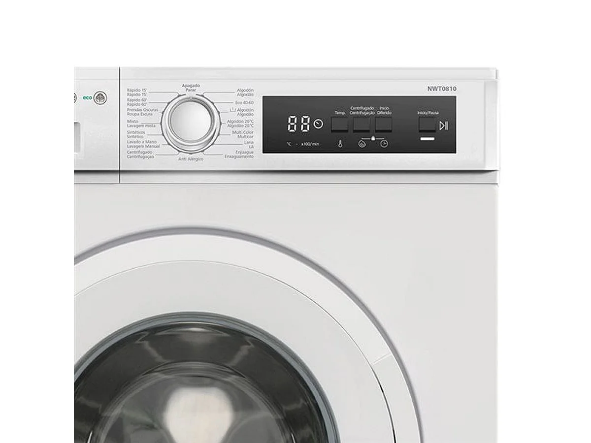 Lavadora carga frontal New Pol NWT0810 8Kg 1000 rpm D Blanco