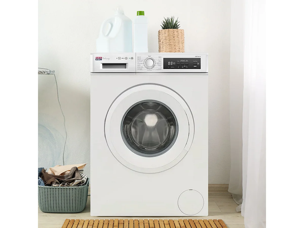 Lavadora carga frontal New Pol NWT0810 8Kg 1000 rpm D Blanco