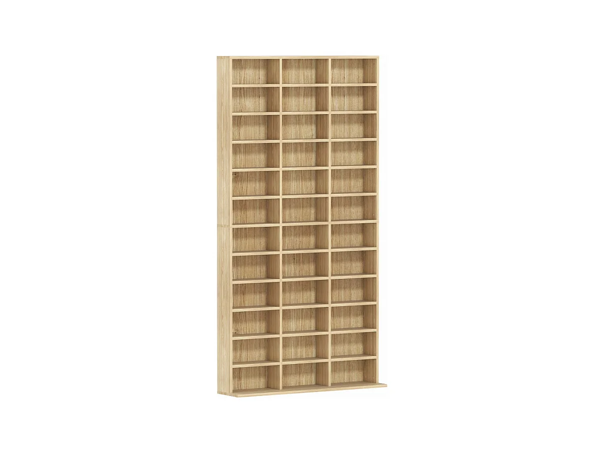 Etagère à compartiments réglables SALMA effet bois clair