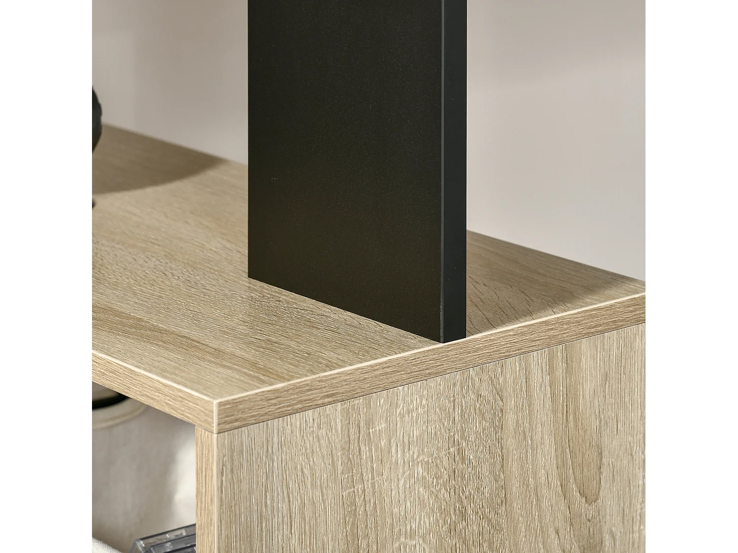 Scrivania con libreria per camera ufficio in legno multicolore