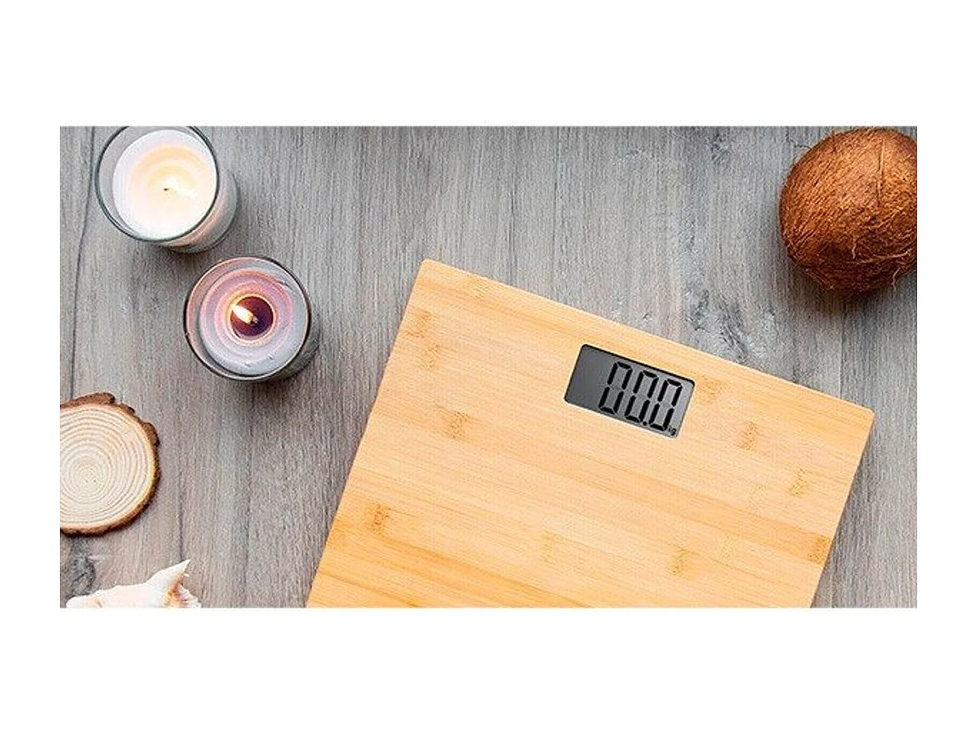 Báscula baño Cecotec Surface Precision 9300 Healthy bambú