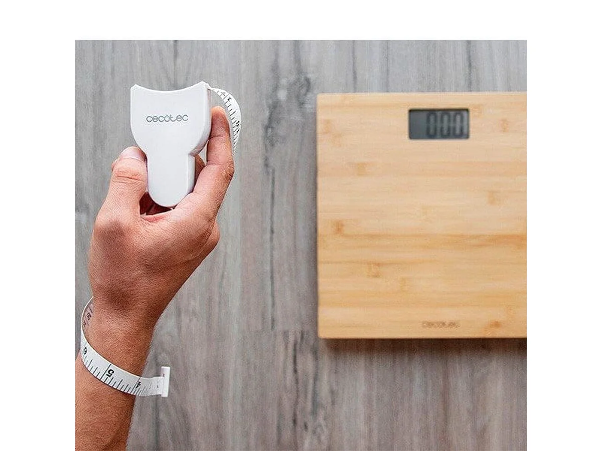 Báscula baño Cecotec Surface Precision 9300 Healthy bambú