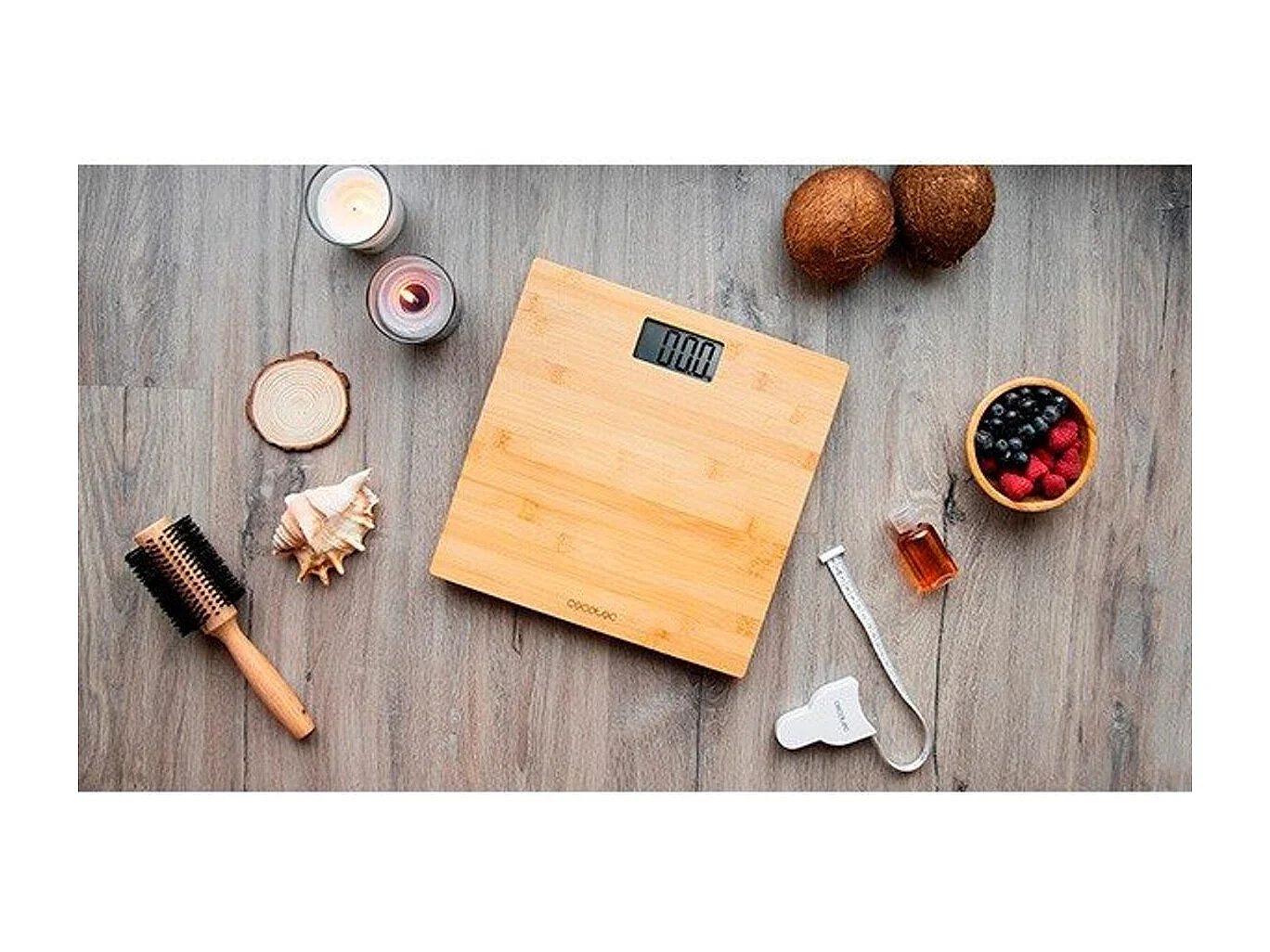 Báscula baño Cecotec Surface Precision 9300 Healthy bambú