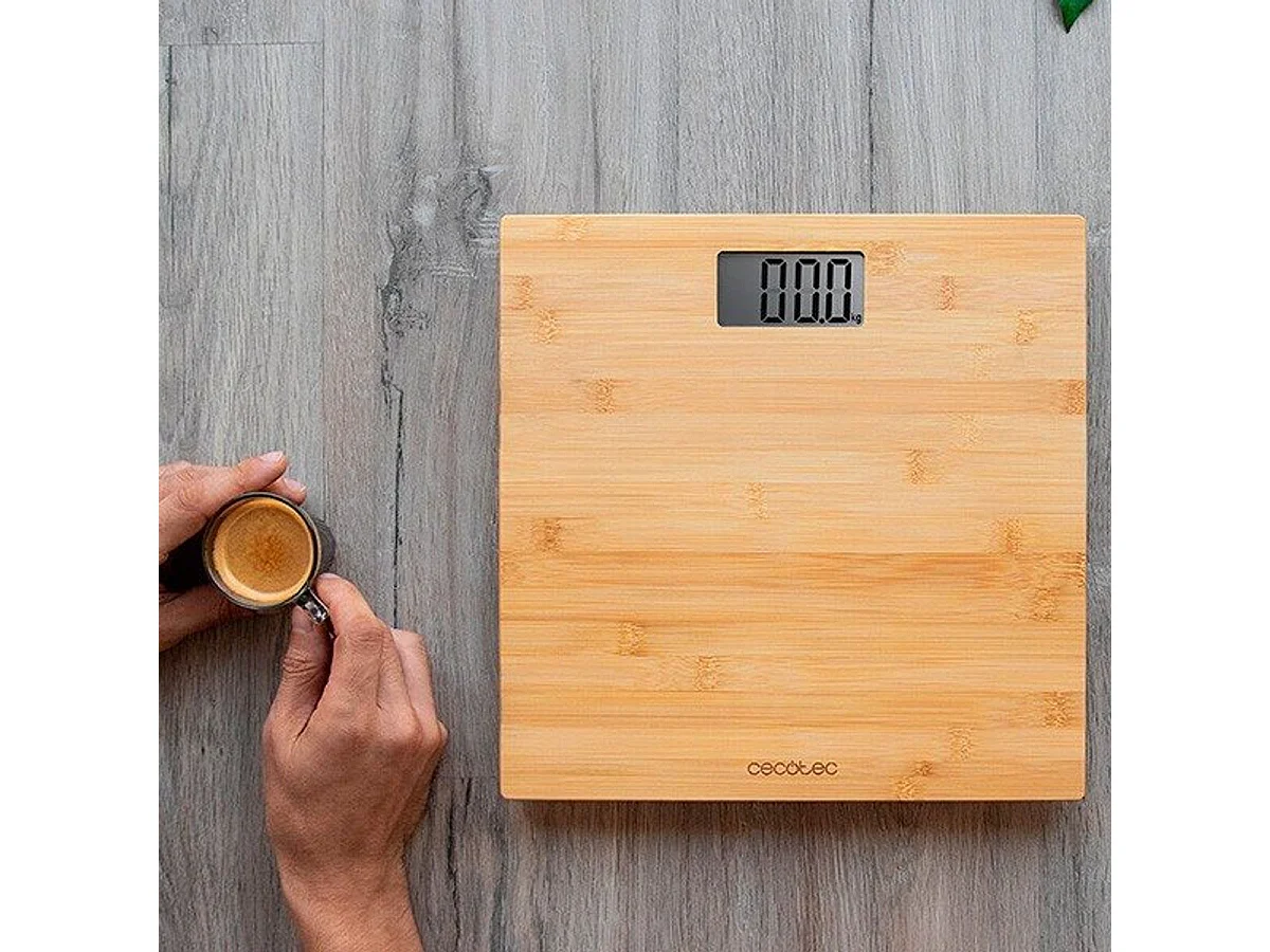 Báscula baño Cecotec Surface Precision 9300 Healthy bambú