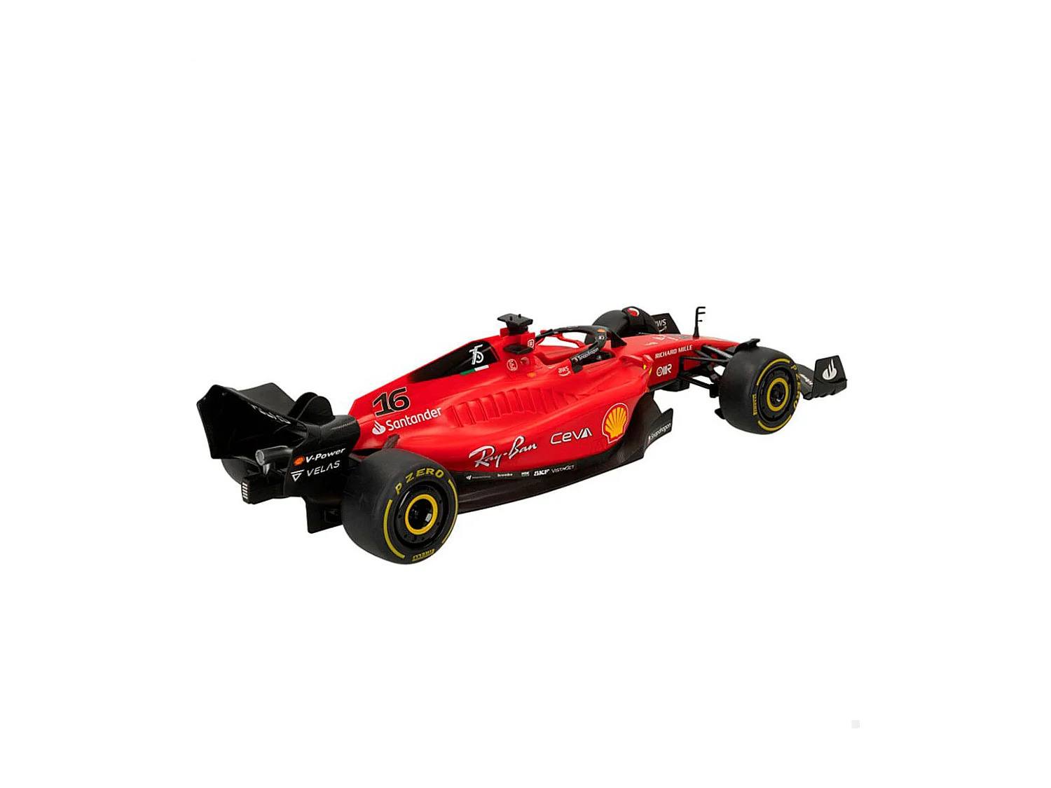 Coche teledirigido Ferrari F1-75 Rastar con mando +6A rojo 10x47x17 cm