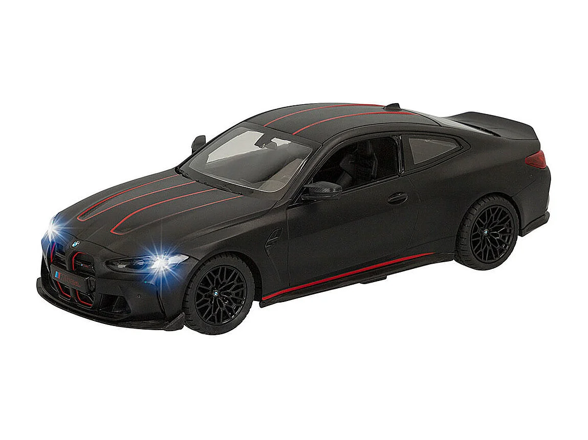 Coche teledirigido BMW M4 CSL Rastar con mando +6A negro 8,5x30x13 cm