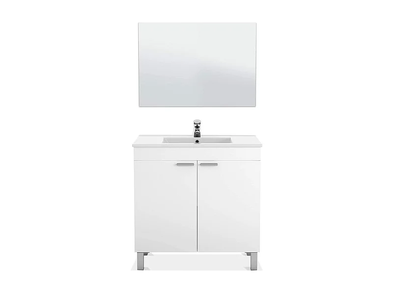 Mueble LC1-80 de baño - 2 Puertas + Espejo