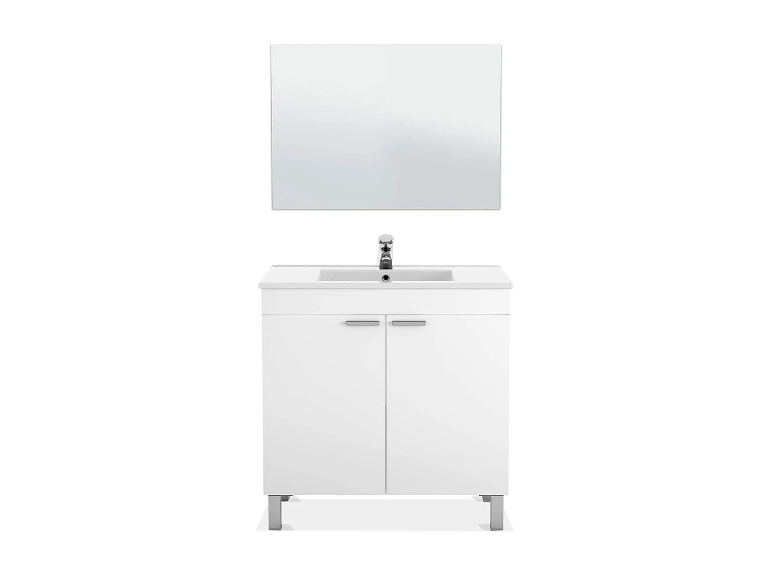 Mueble LC1-80 de baño - 2 Puertas + Espejo