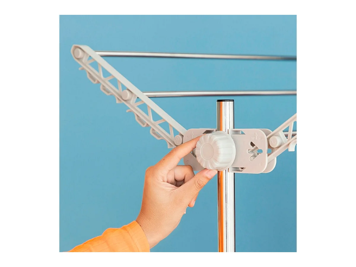 Tendedero eléctrico Dryllon InnovaGoods con flujo de aire 24W 12 barras plegable inox