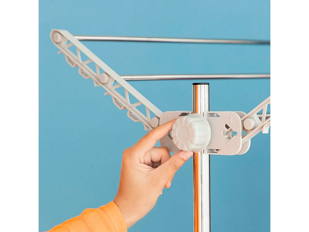 Tendedero eléctrico Dryllon InnovaGoods con flujo de aire 24W 12 barras plegable inox